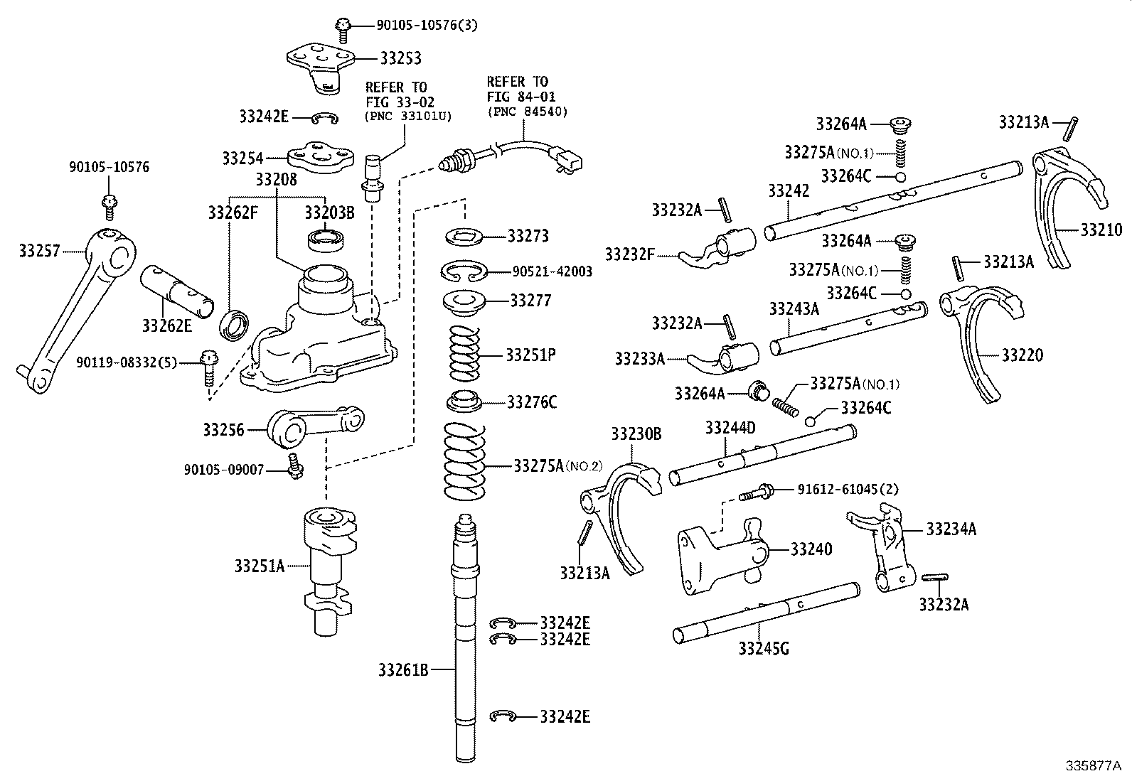 33220-37030 Fork Assy, Gear Shift, No.2 Toyota | YoshiParts