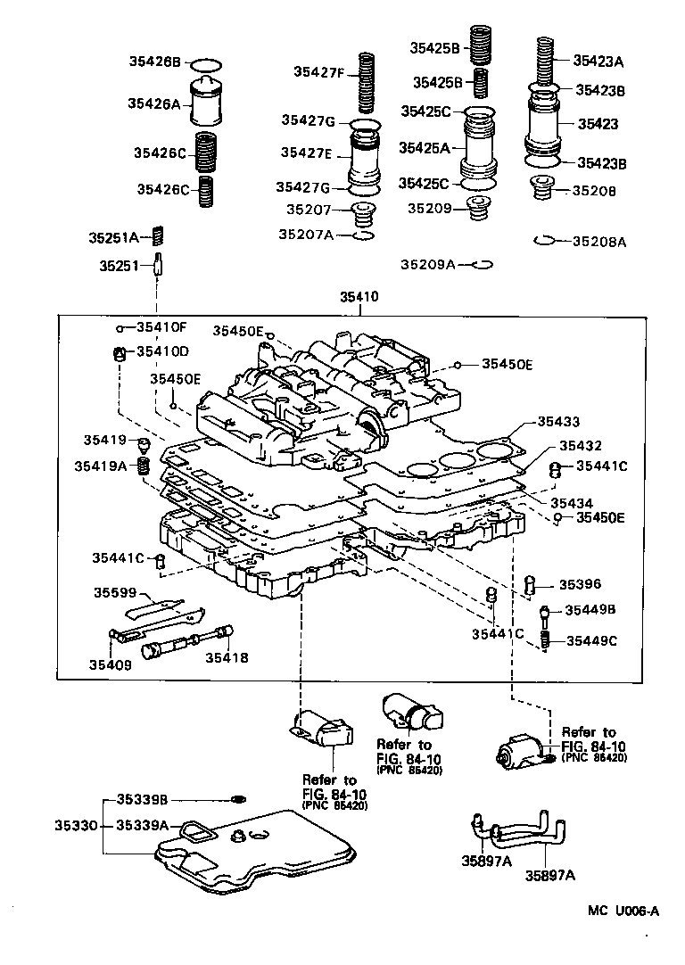 Colador de aceite del cuerpo de válvula