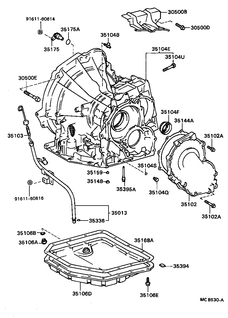 Transmission Case & Oil Pan