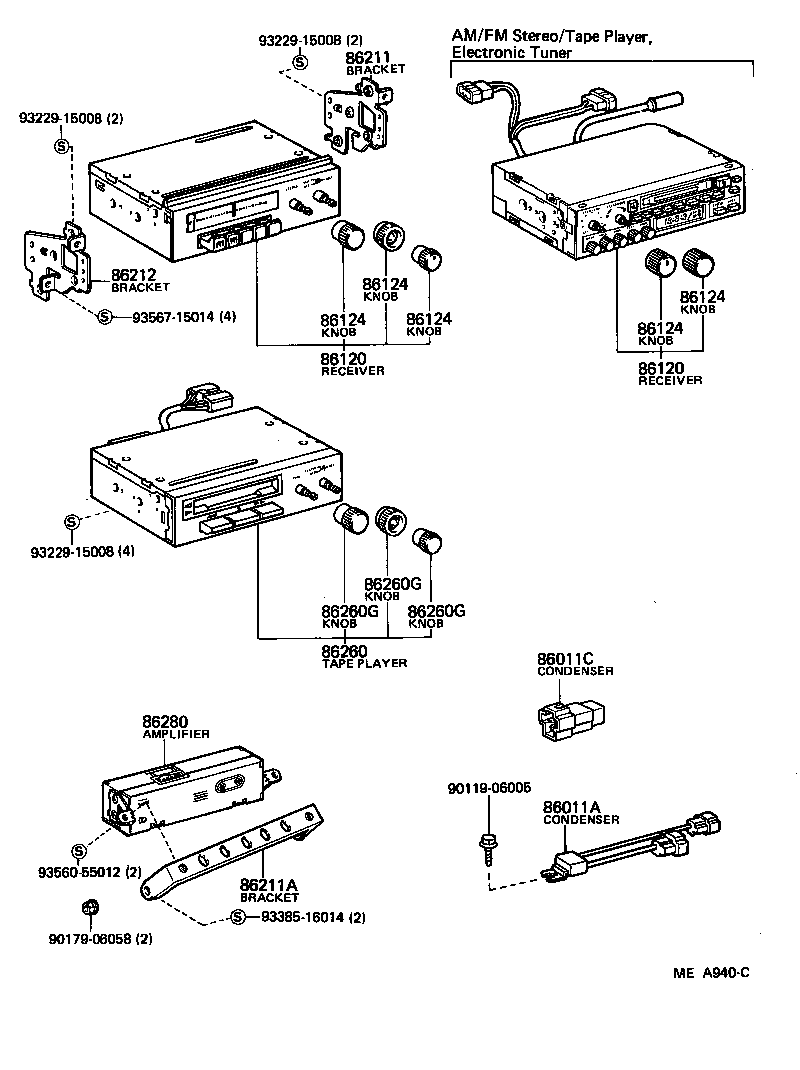 Receptor de Radio y amplificador y condensador
