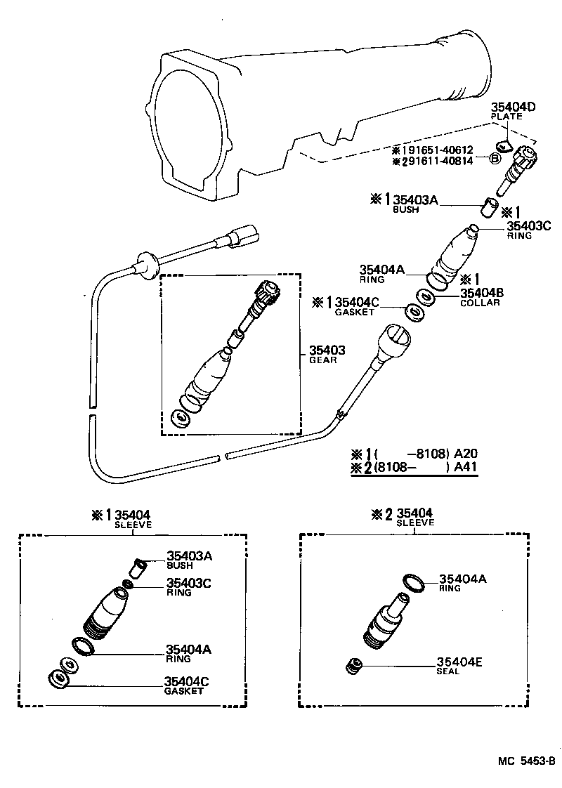 Engranaje impulsado por velocímetro