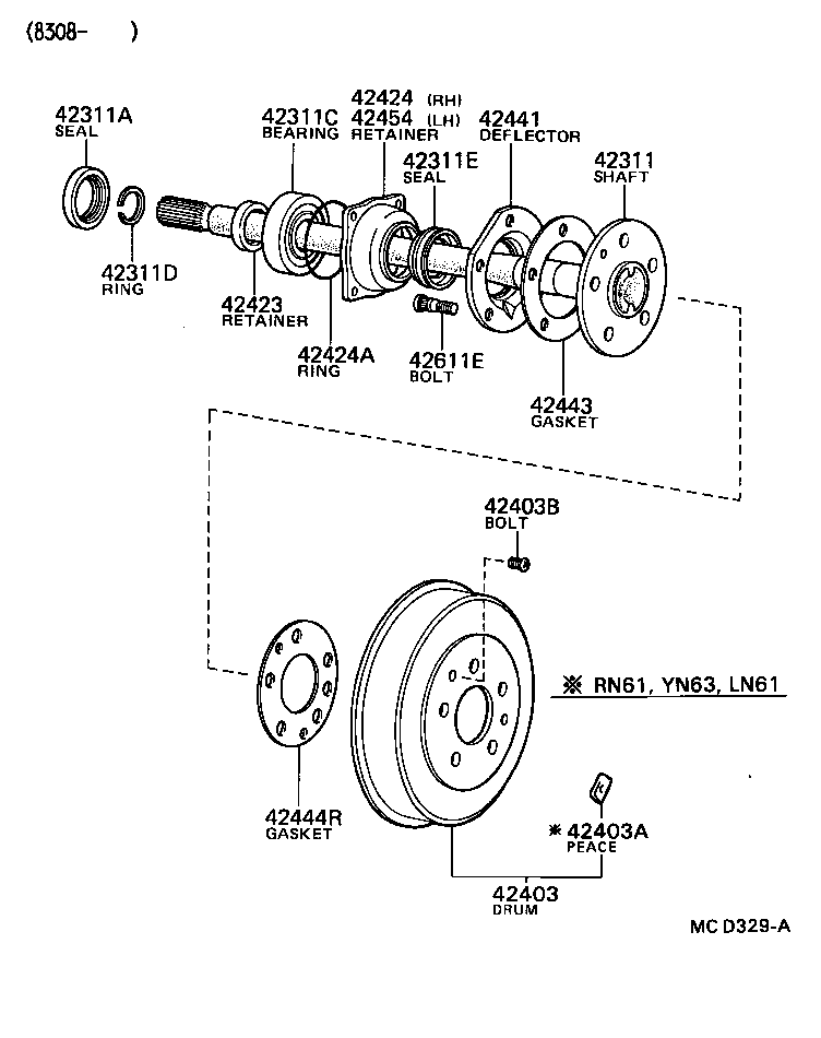 Rear Axle Shaft Hub