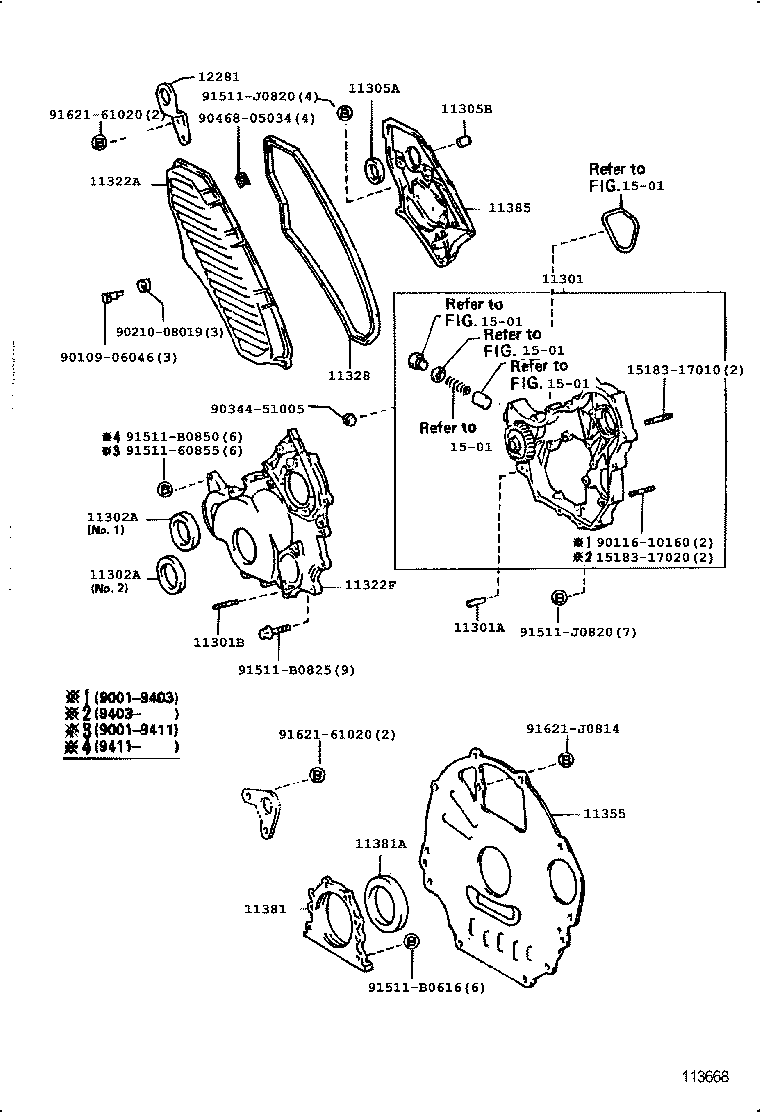 Timing Gear Cover & Rear End Plate