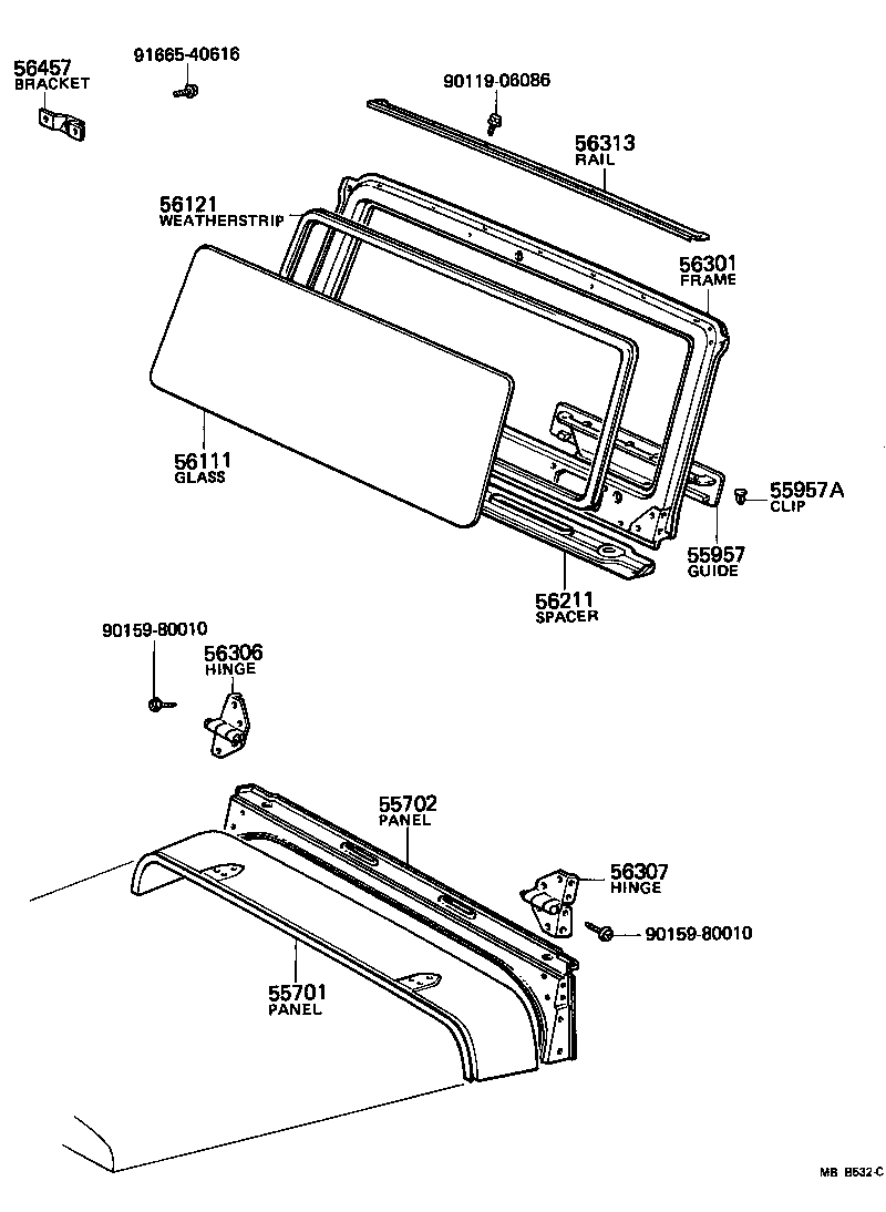 Cowl Panel & Windshield Glass