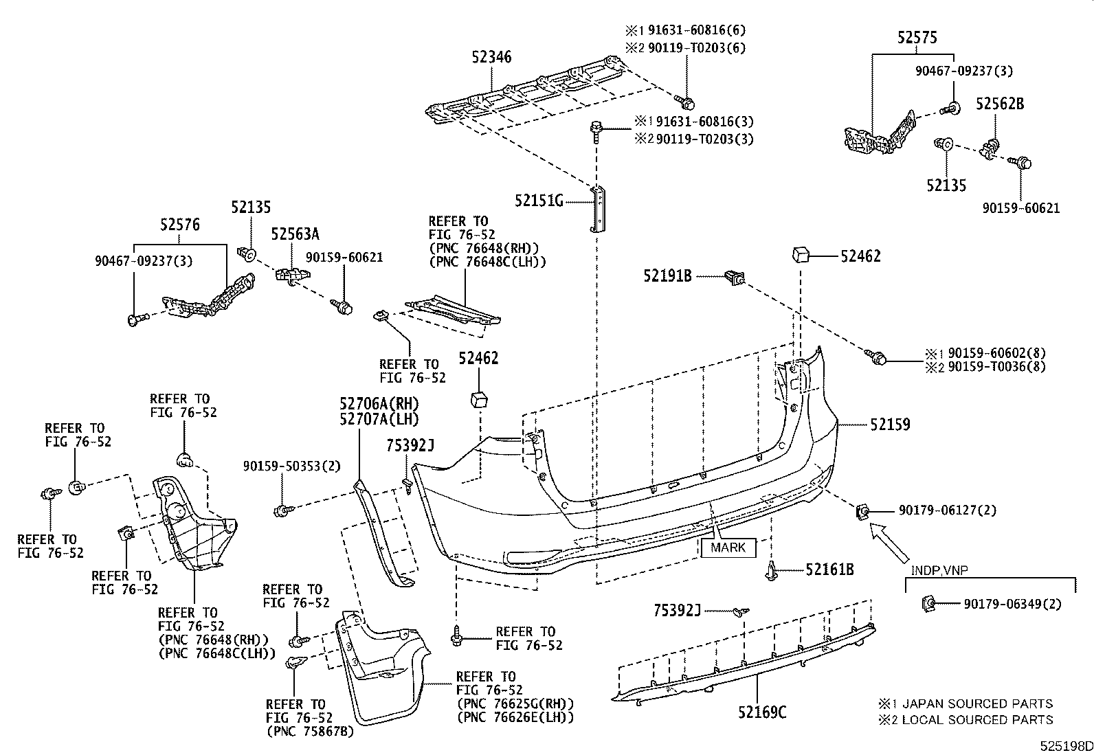 Rear Bumper & Bumper Stay