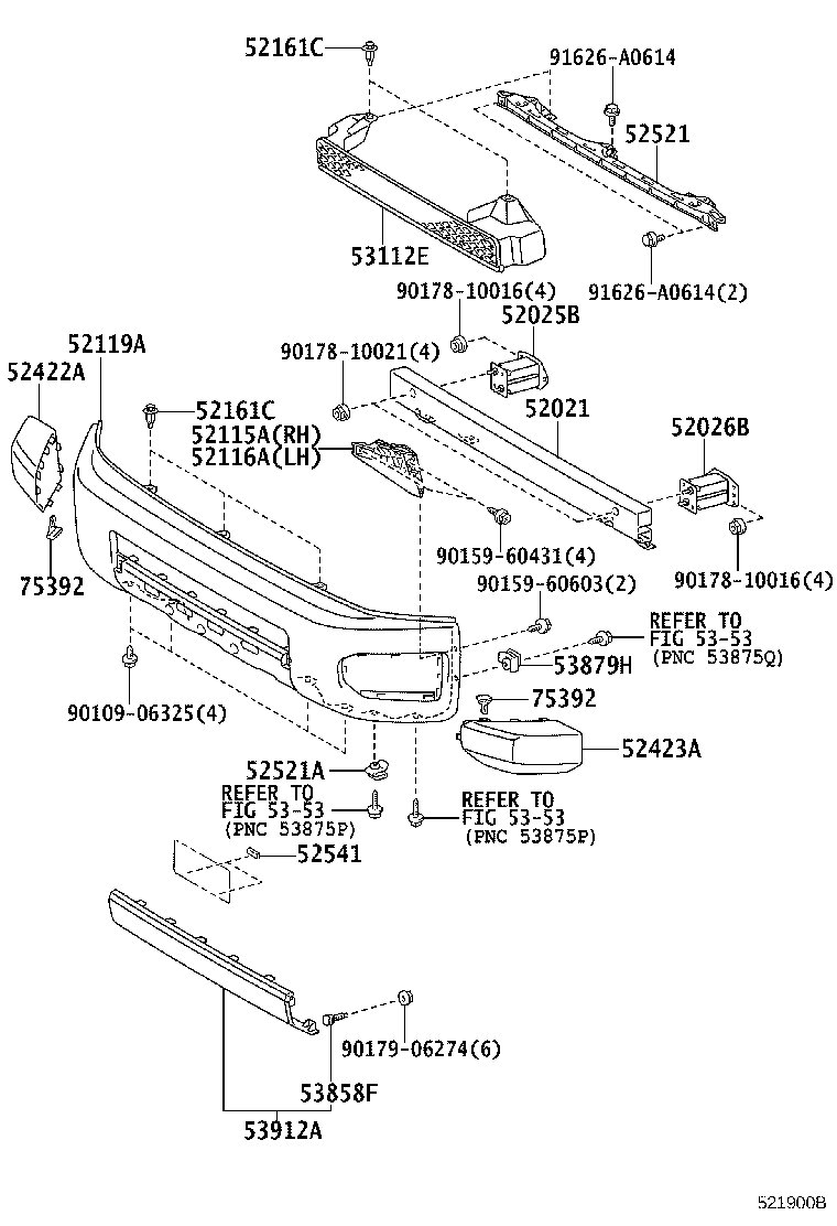 Front Bumper Bumper Stay
