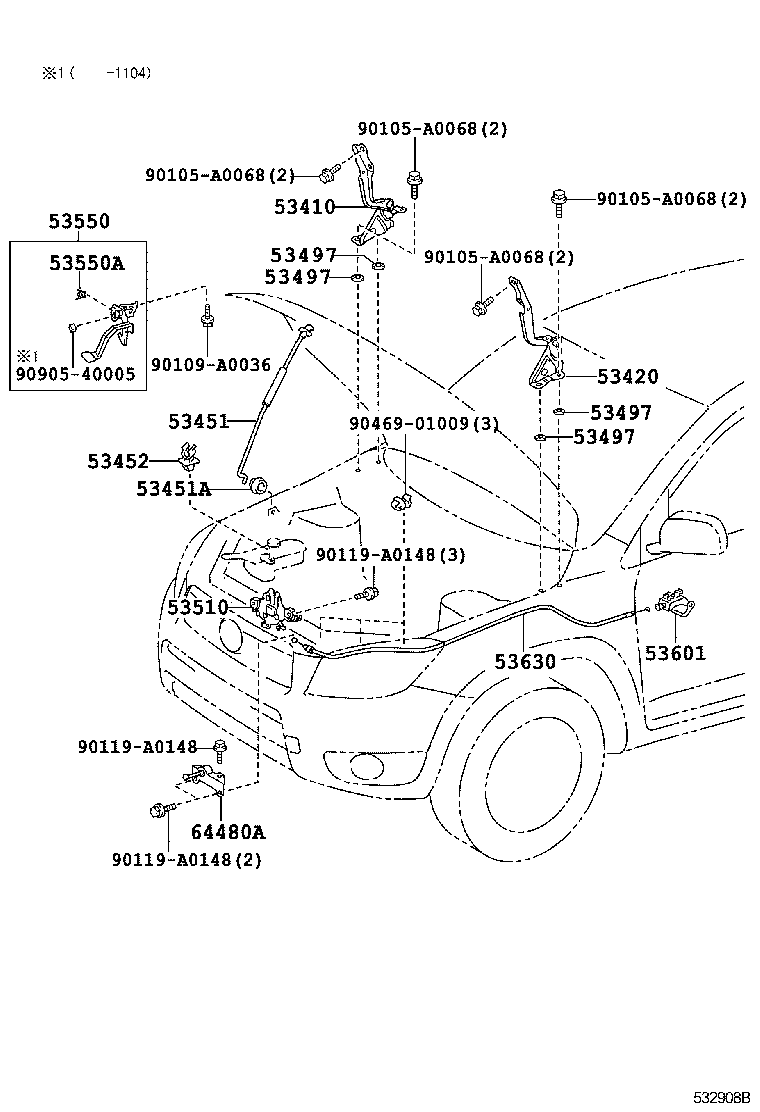 Hood Lock & Hinge