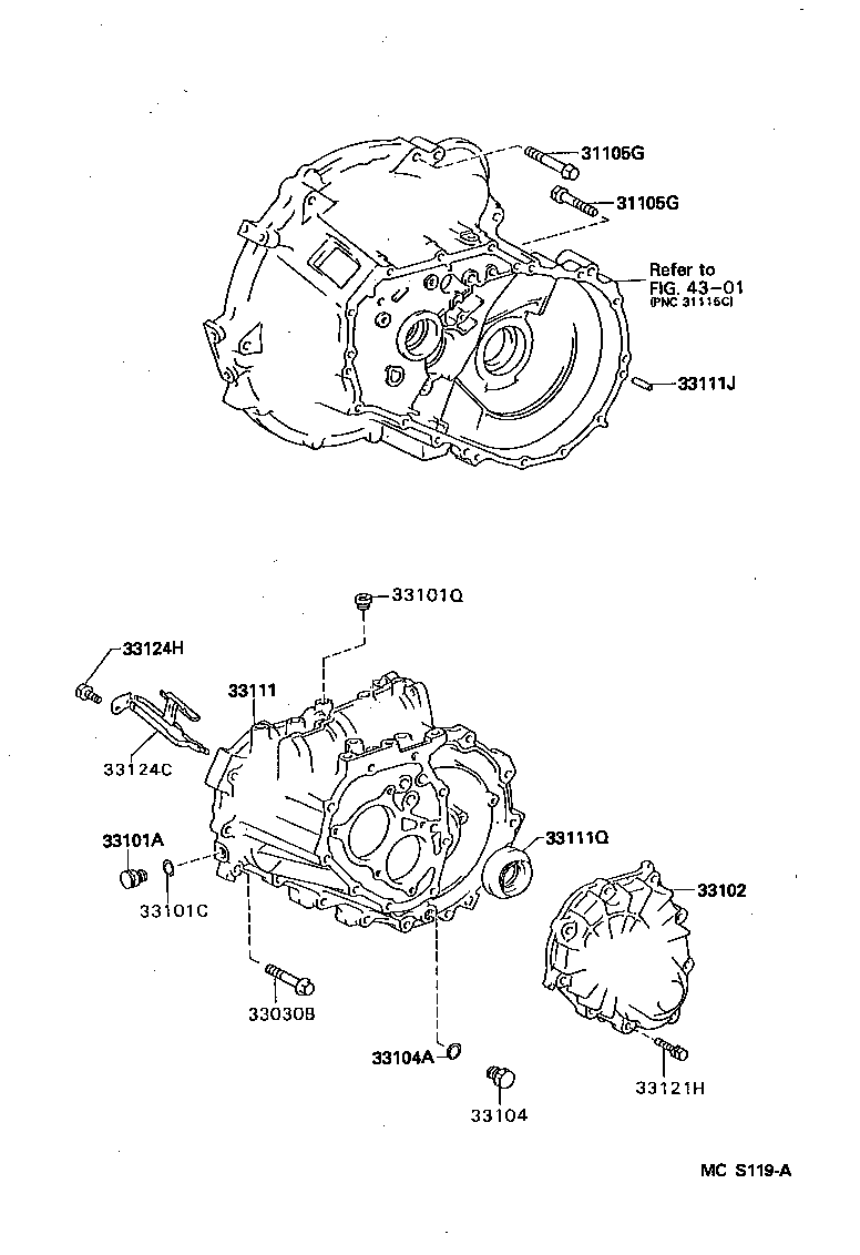 Clutch Housing + Transmission Case