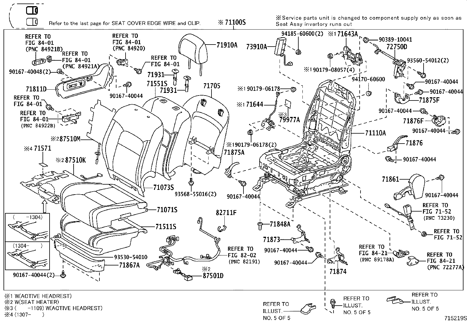 Asiento y pista del asiento