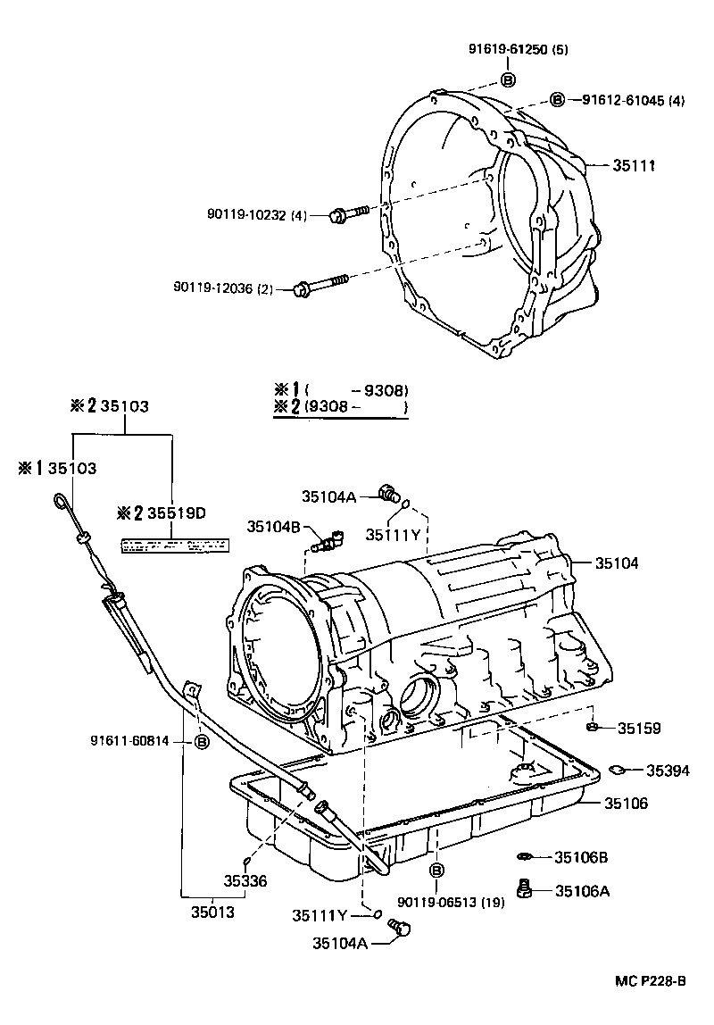 Transmission Case & Oil Pan