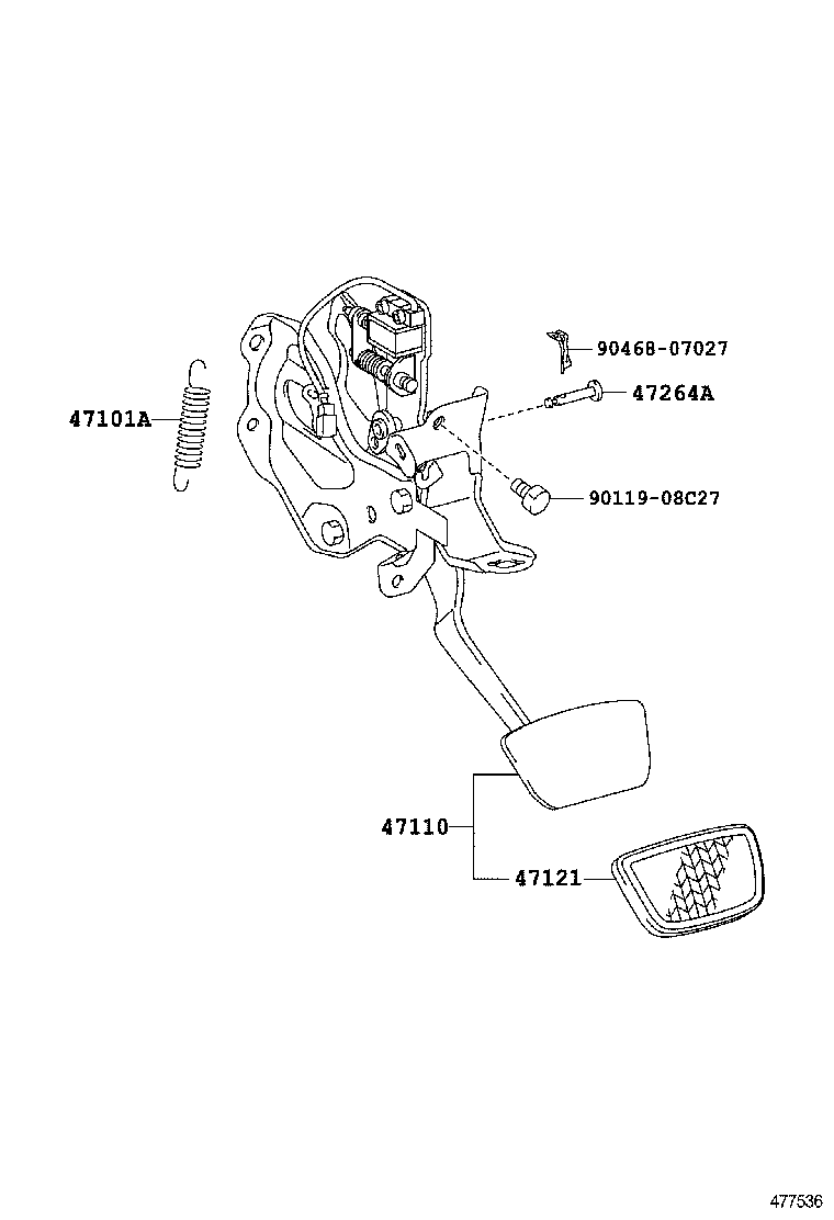 Brake Pedal & Bracket