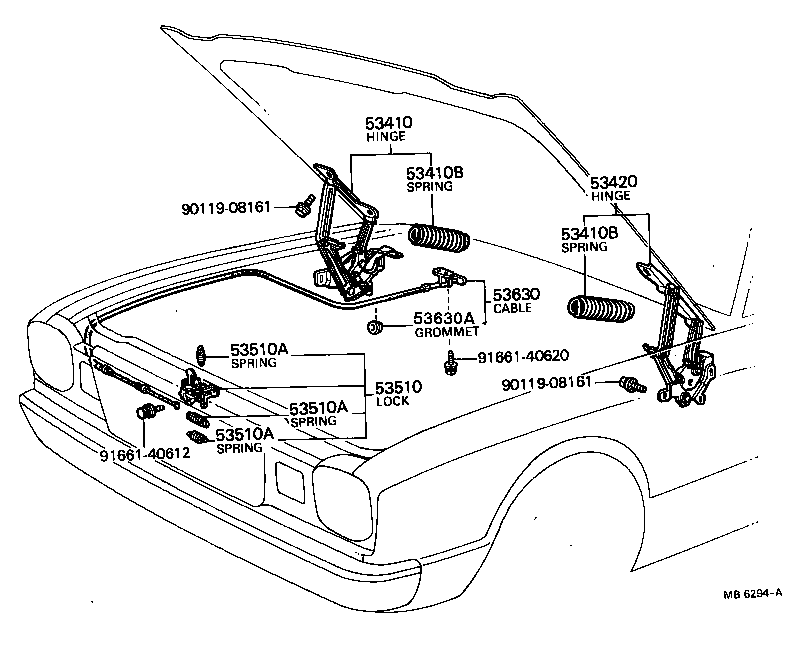 Hood Lock & Hinge