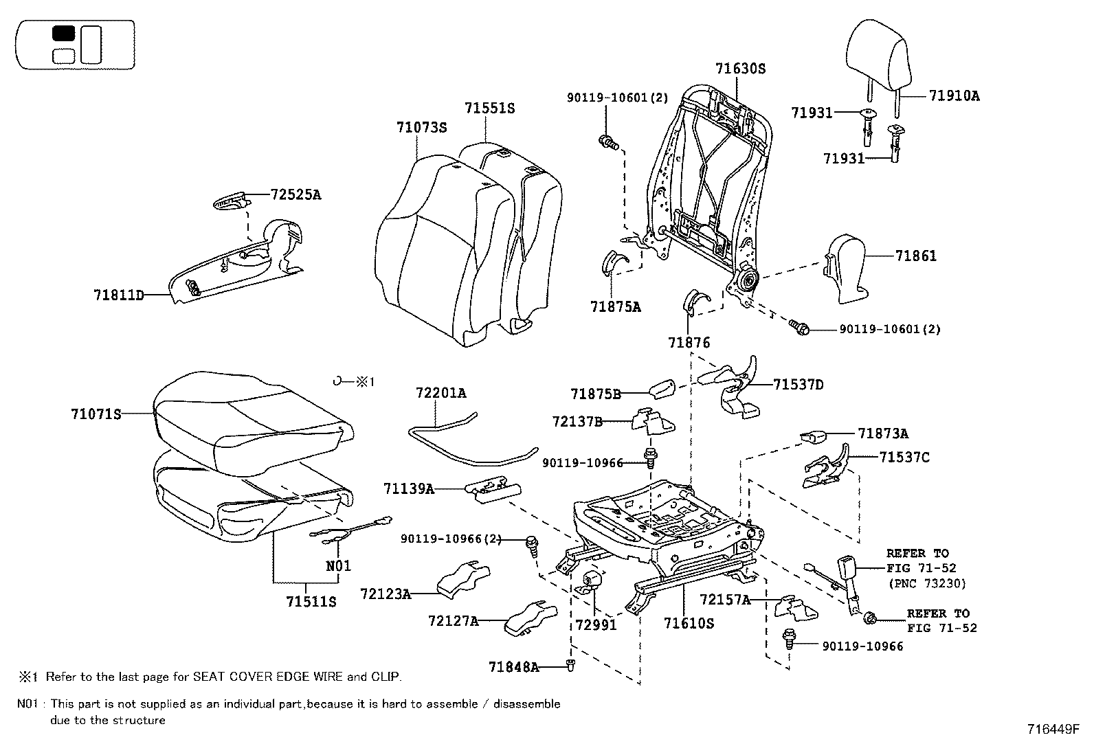 Asiento y pista del asiento