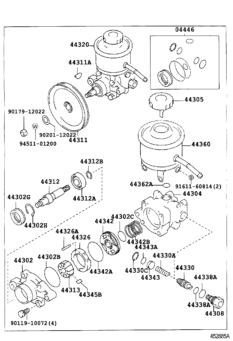 Bomba de paletas y depósito