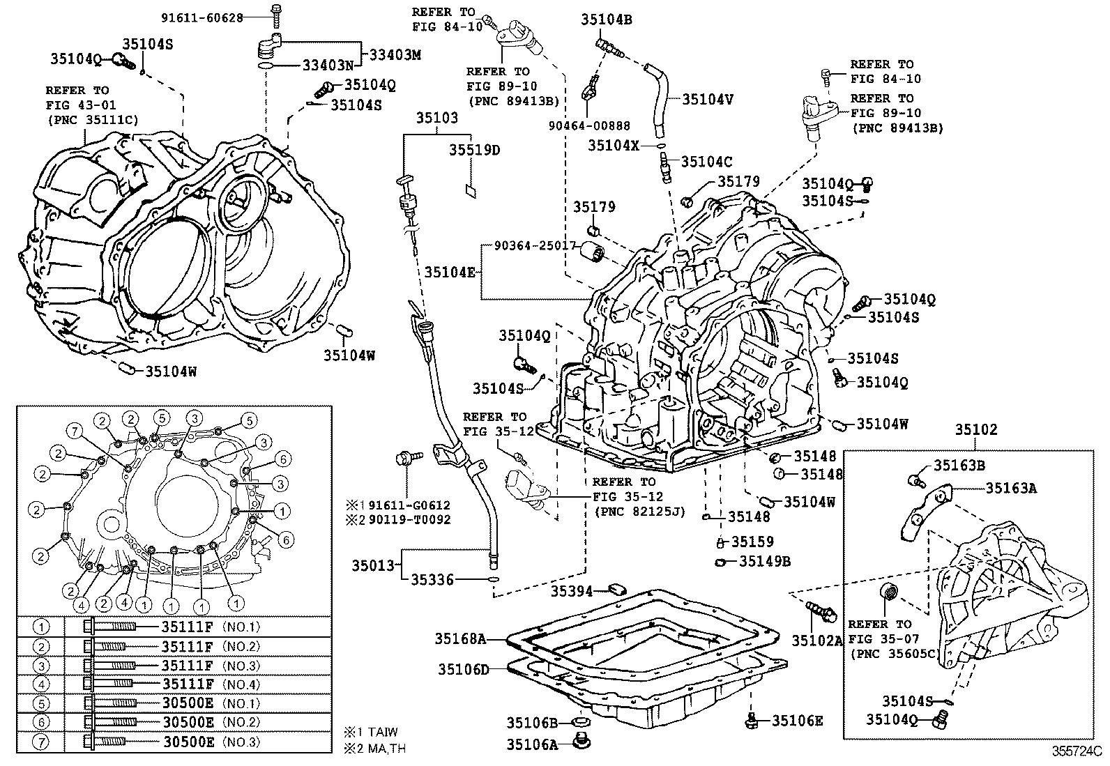 Transmission Case & Oil Pan