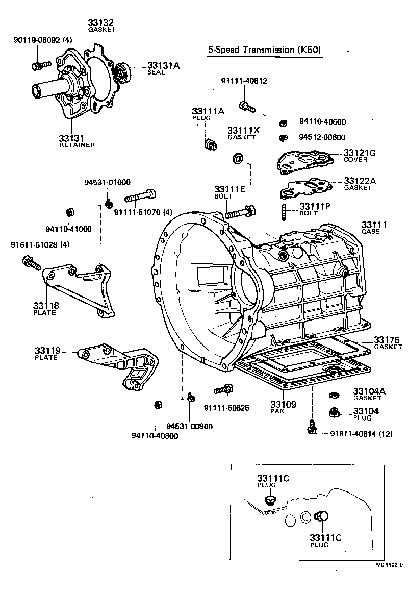 Clutch Housing + Transmission Case