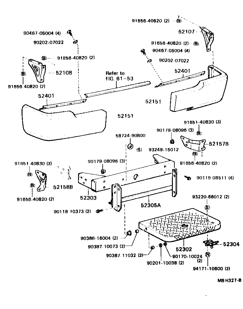 Rear Bumper & Bumper Stay