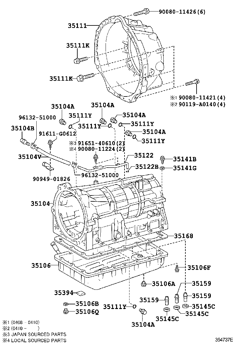 Transmission Case & Oil Pan