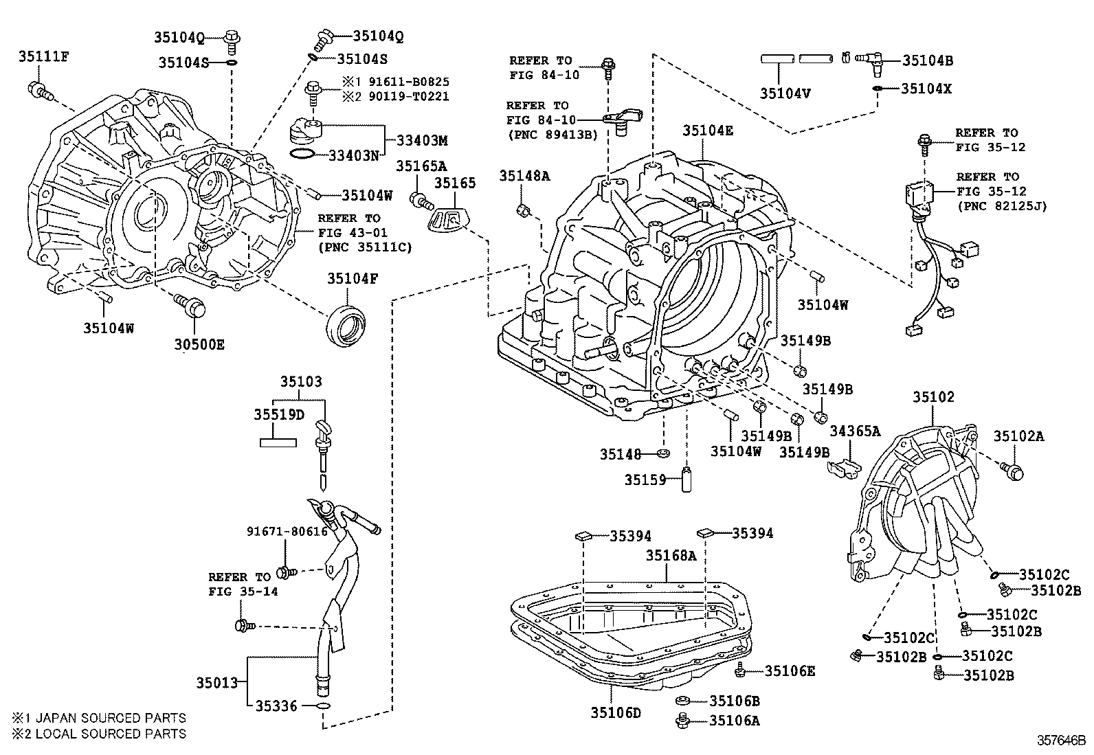 Caja de transmisión y cárter de aceite