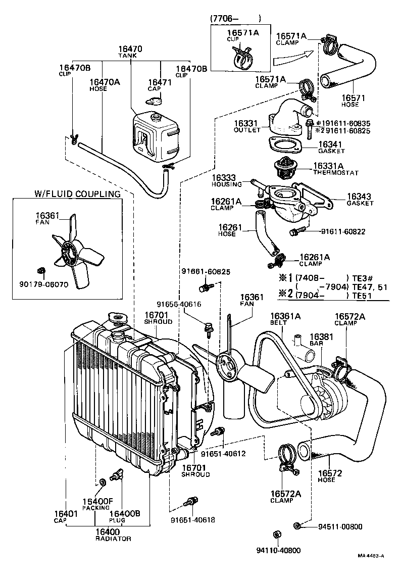 Radiator Water Outlet