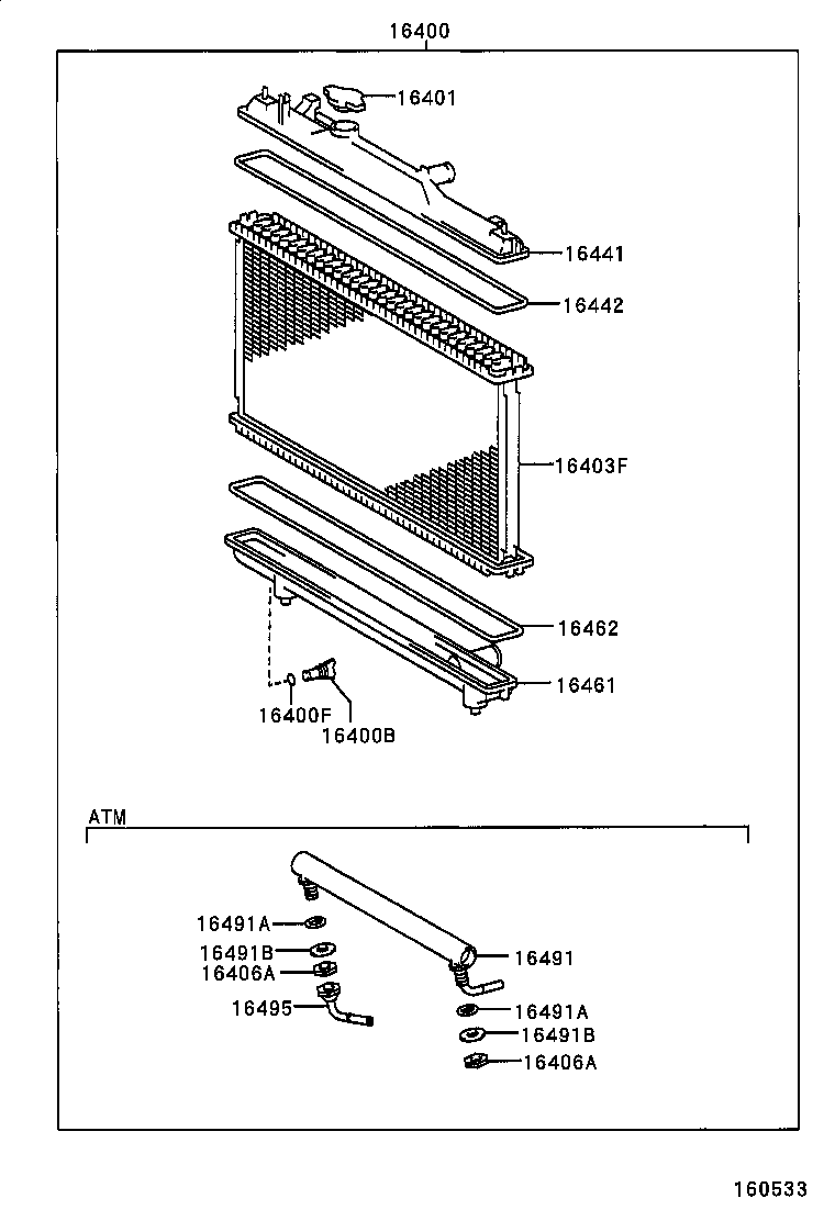Radiator Water Outlet