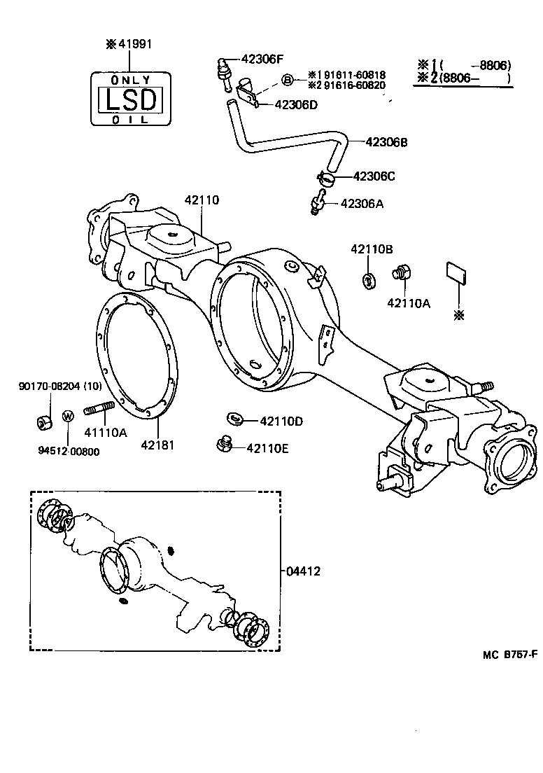 Rear Axle Housing Differential