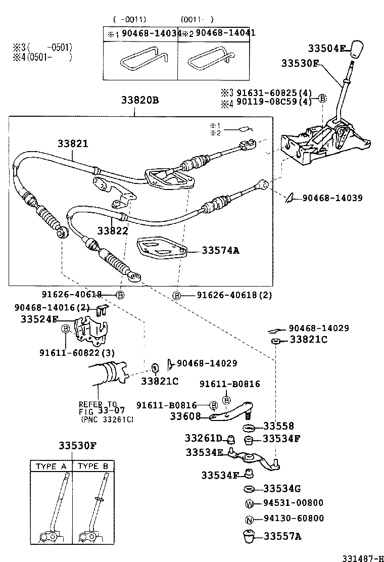 Shift Lever & Retainer