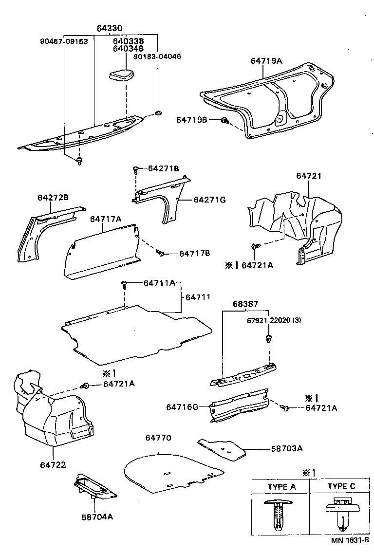 Package Tray Panel & Luggage Compartment Mat