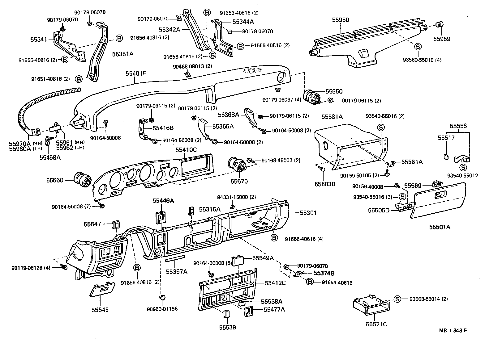 Instrument Panel Glove Compartment