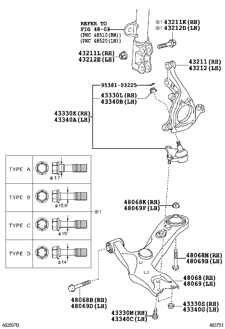 Front Axle Arm Steering Knuckle