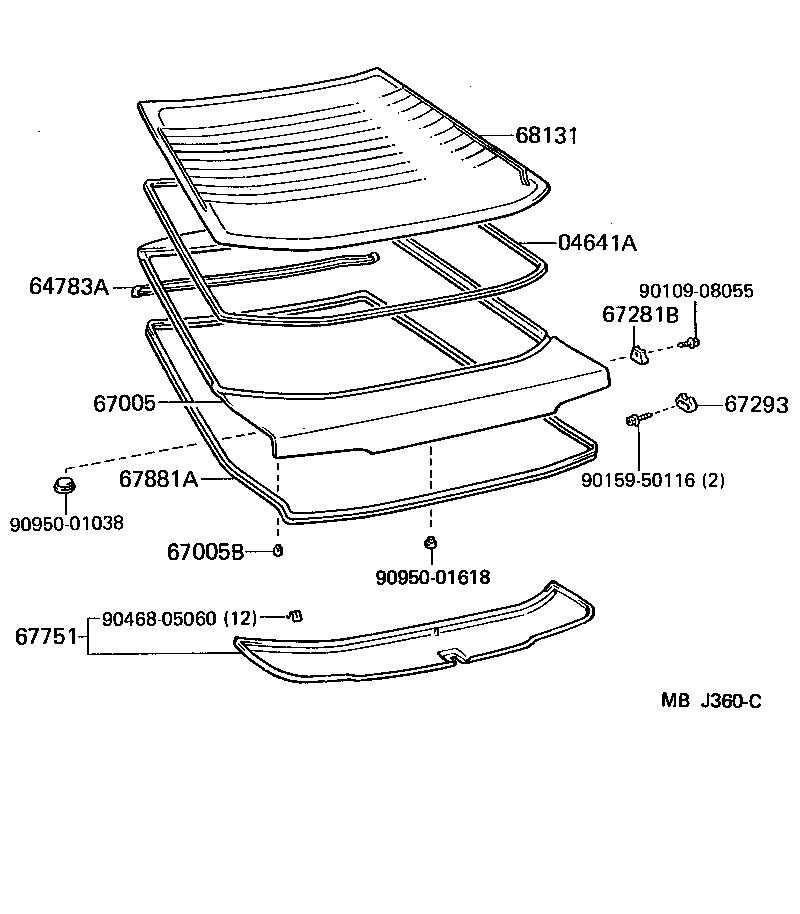 Back Door Panel Glass