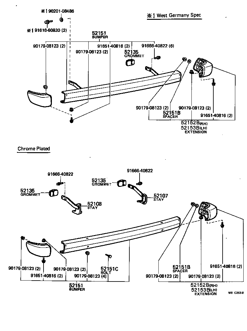 Rear Bumper & Bumper Stay