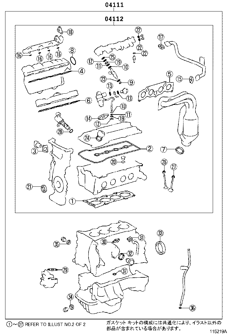 Kit de juntas de revisión del motor