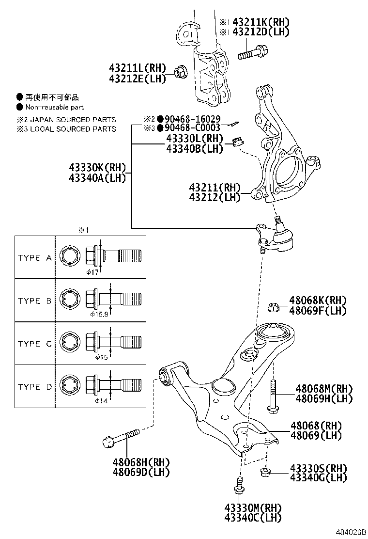 Front Axle Arm Steering Knuckle