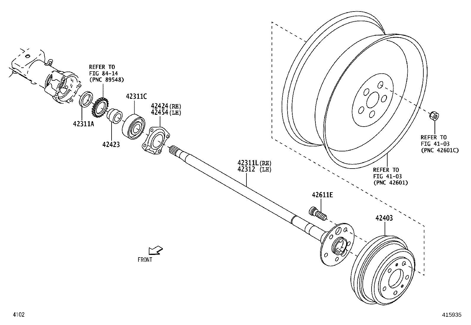 Rear Axle Shaft Hub