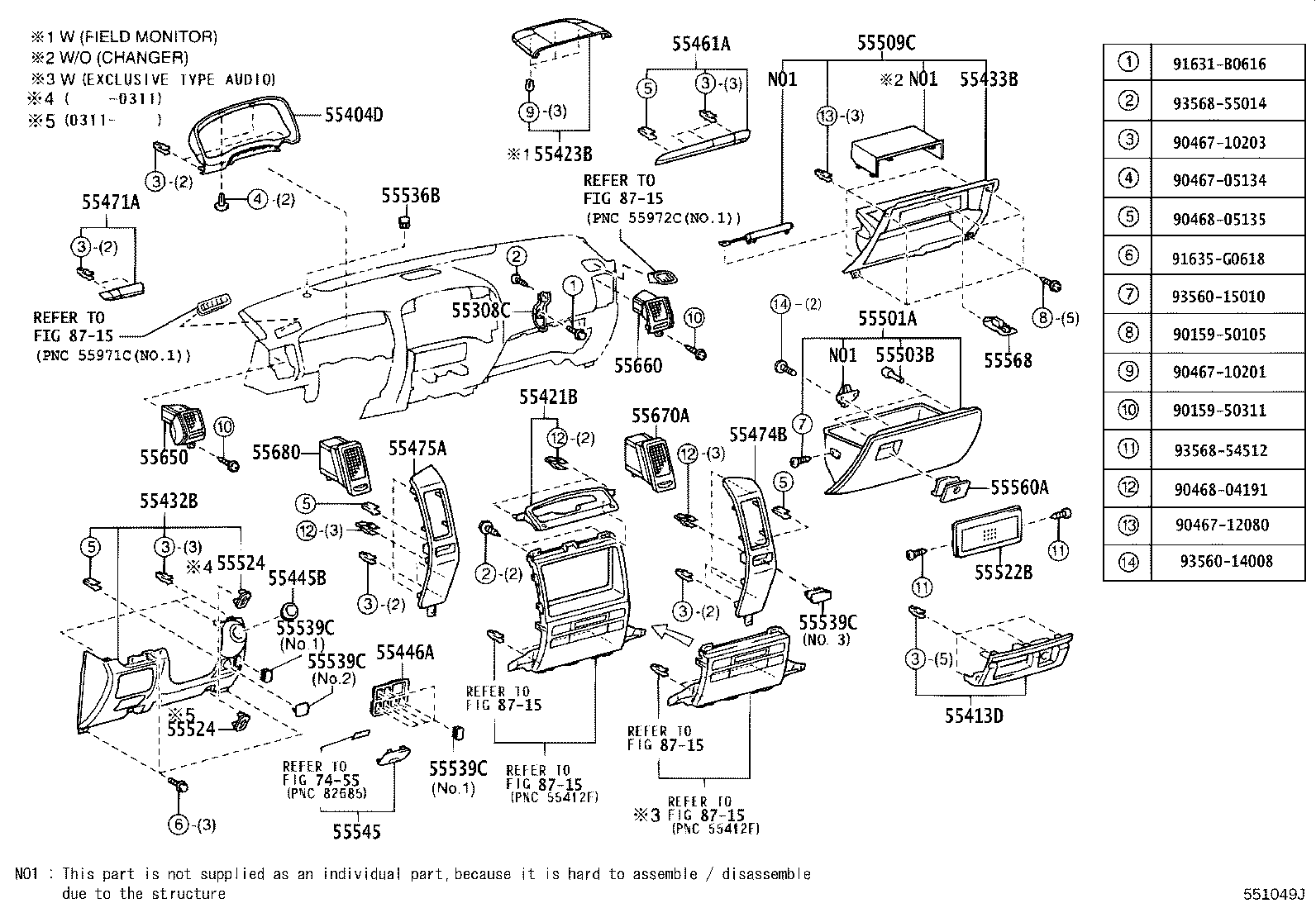 Instrument Panel Glove Compartment