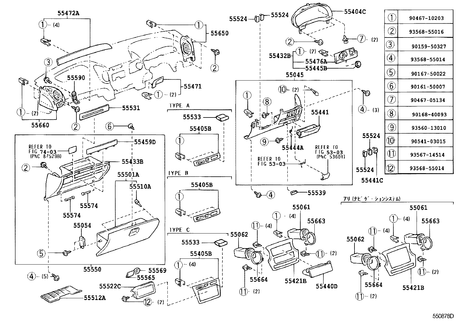 Instrument Panel Glove Compartment