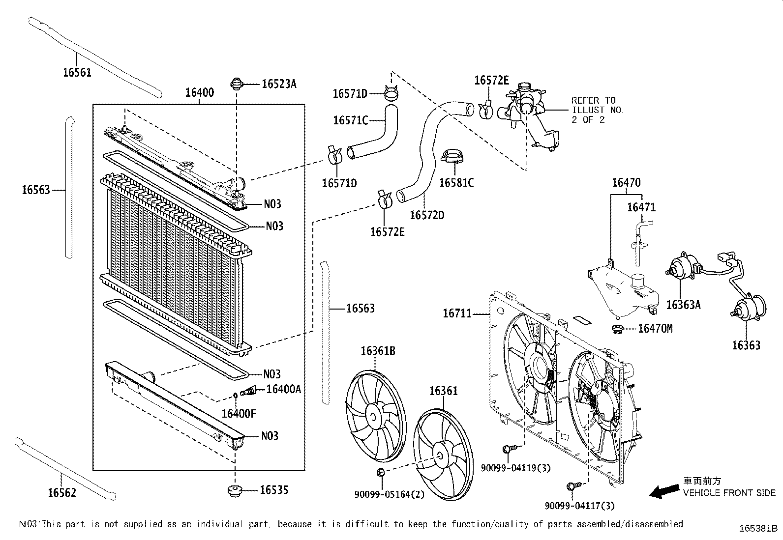 Salida de agua del radiador