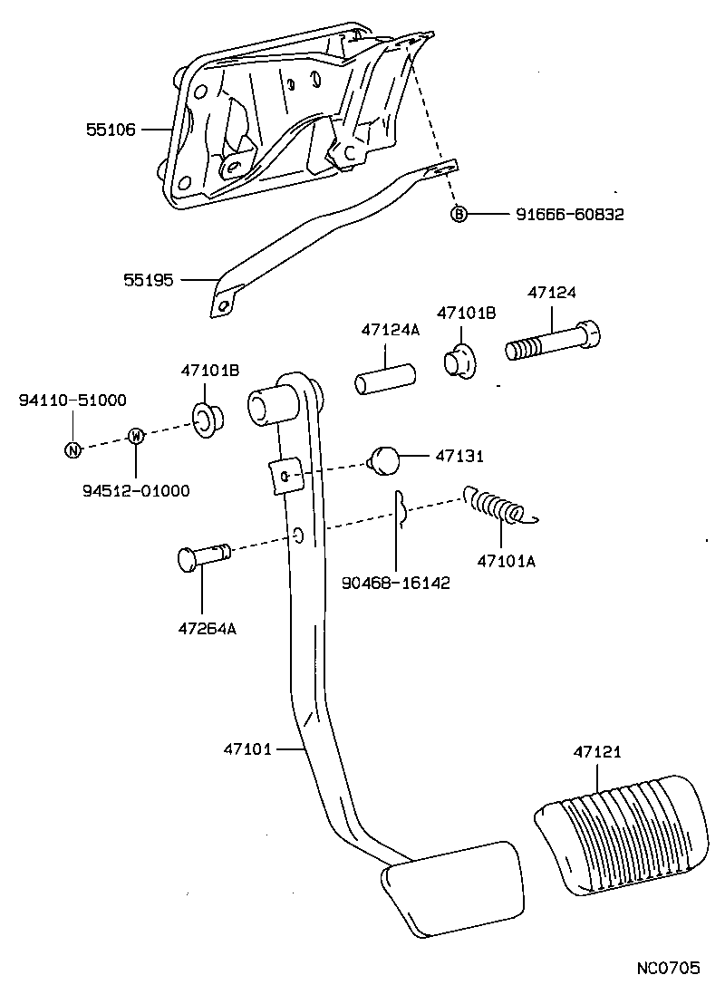 Brake Pedal & Bracket