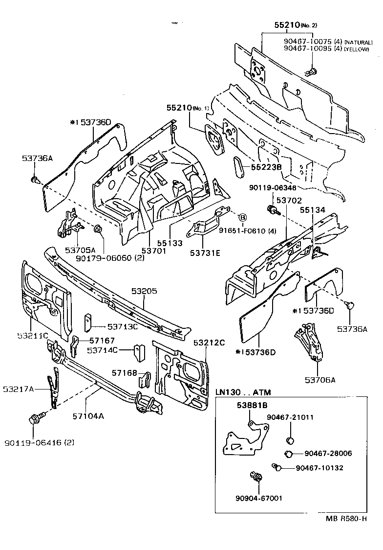 Front Fender Apron Dash Panel
