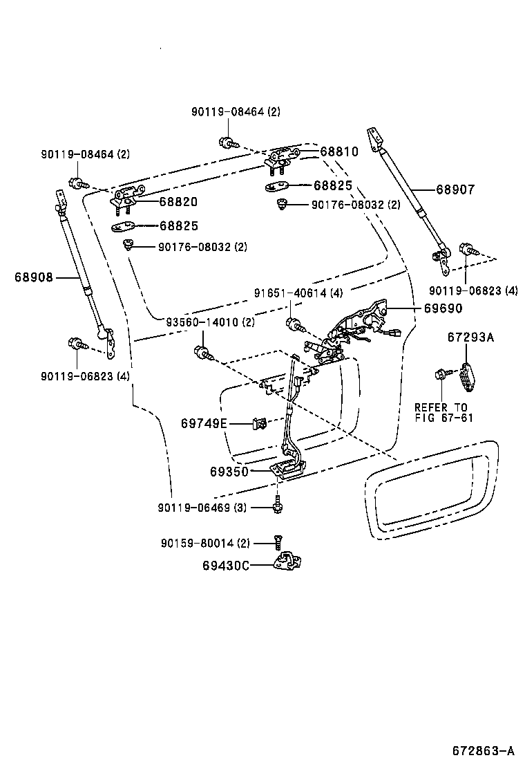 Back Door Lock Hinge
