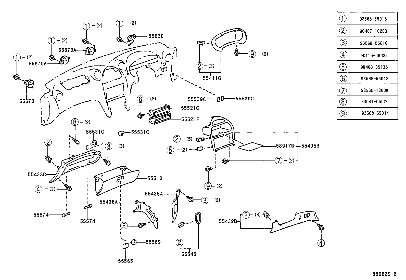 Instrument Panel Glove Compartment