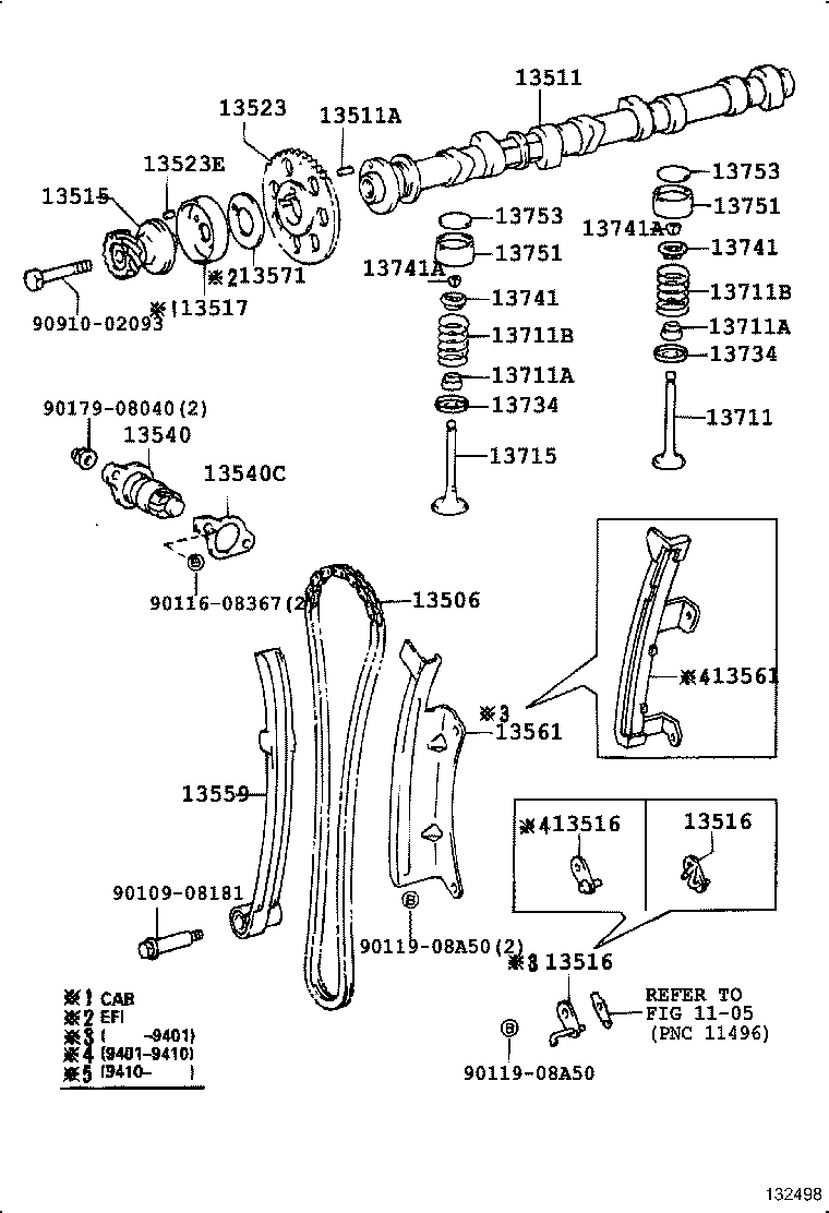 Árbol de levas y válvula