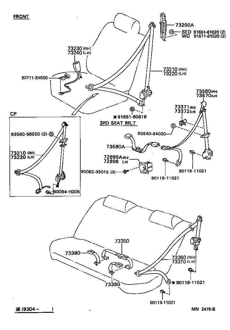 Seat Belt, Child Restraint Seat