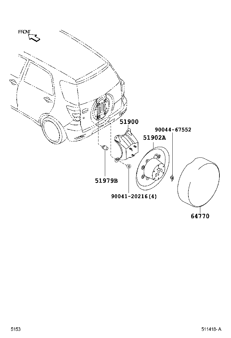 Portador de rueda de repuesto