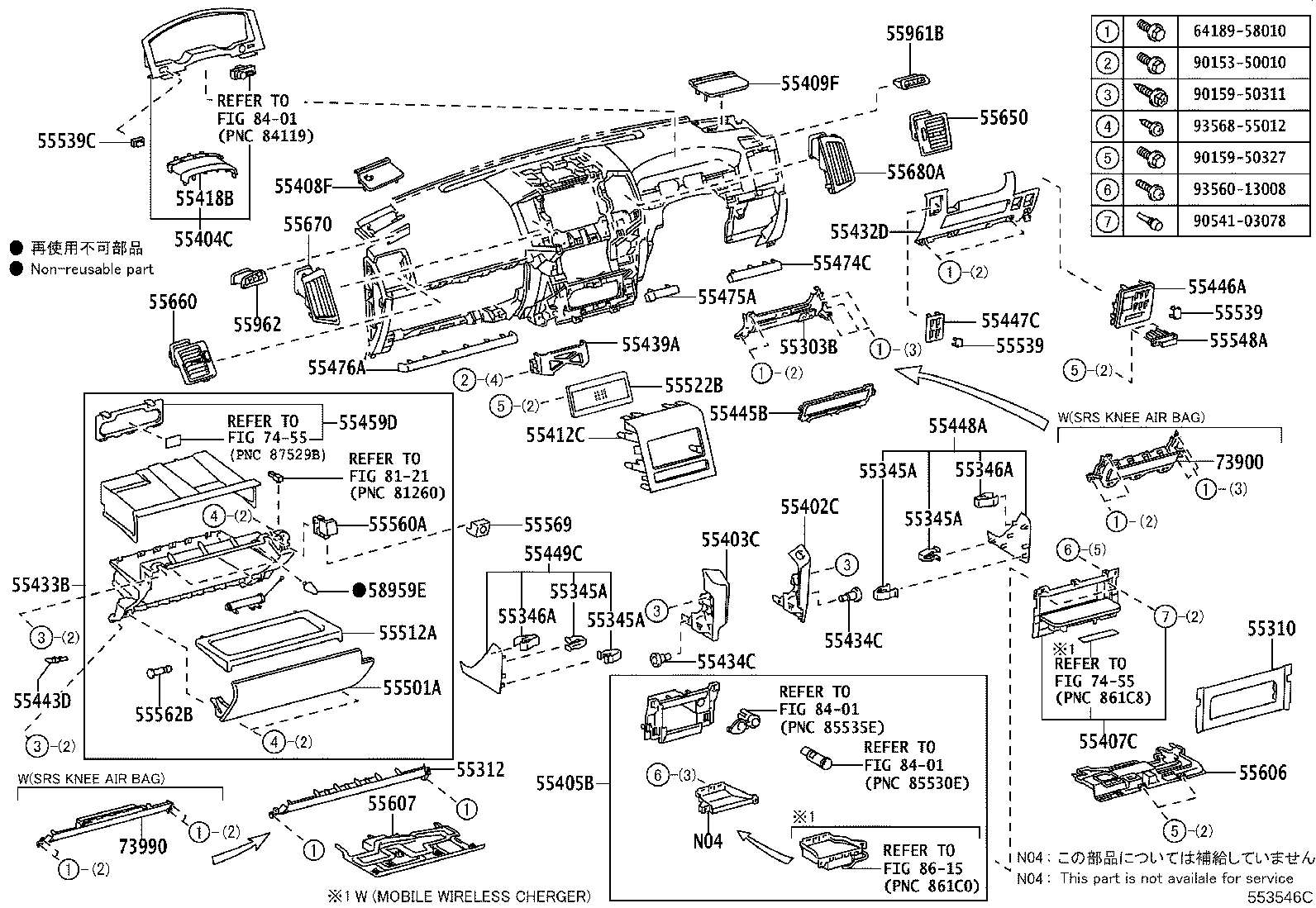 Panel de instrumentos Guantera