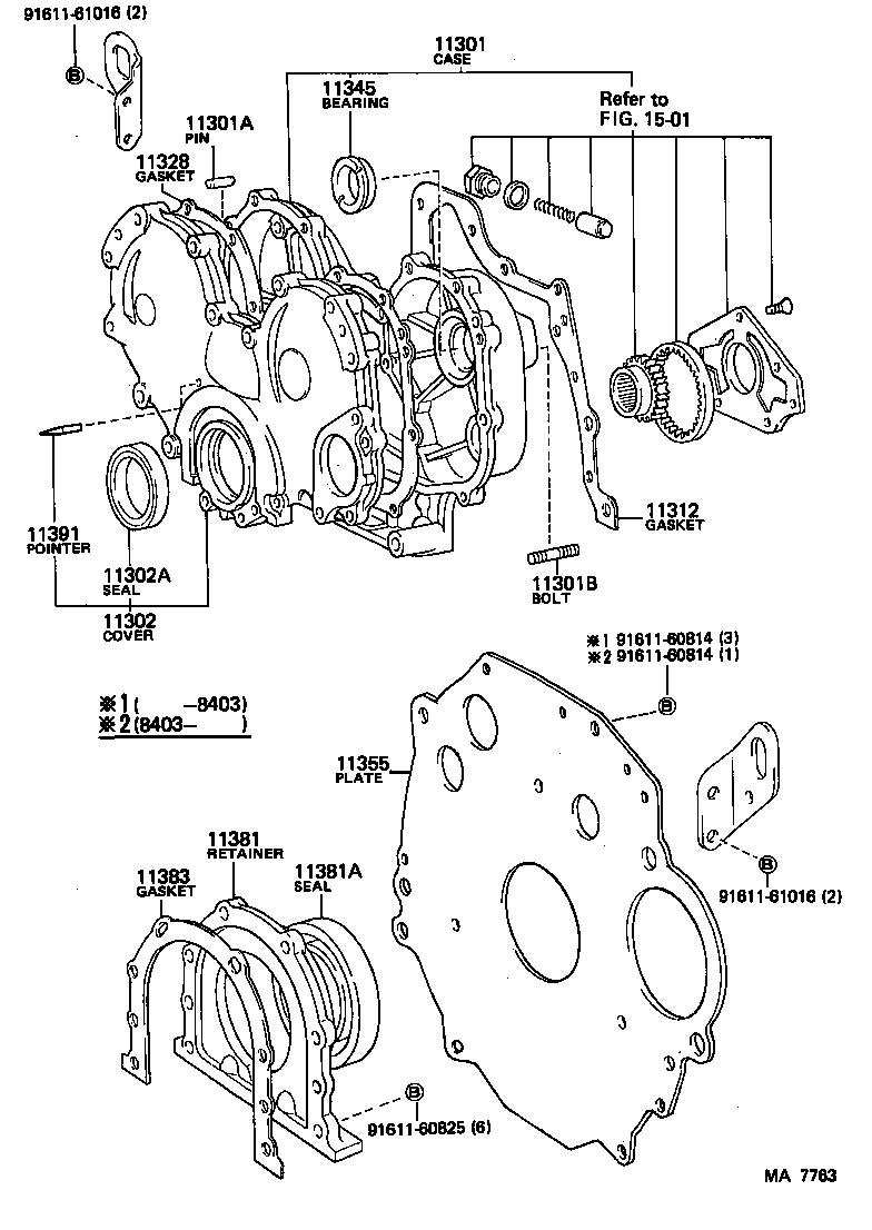 Timing Gear Cover & Rear End Plate