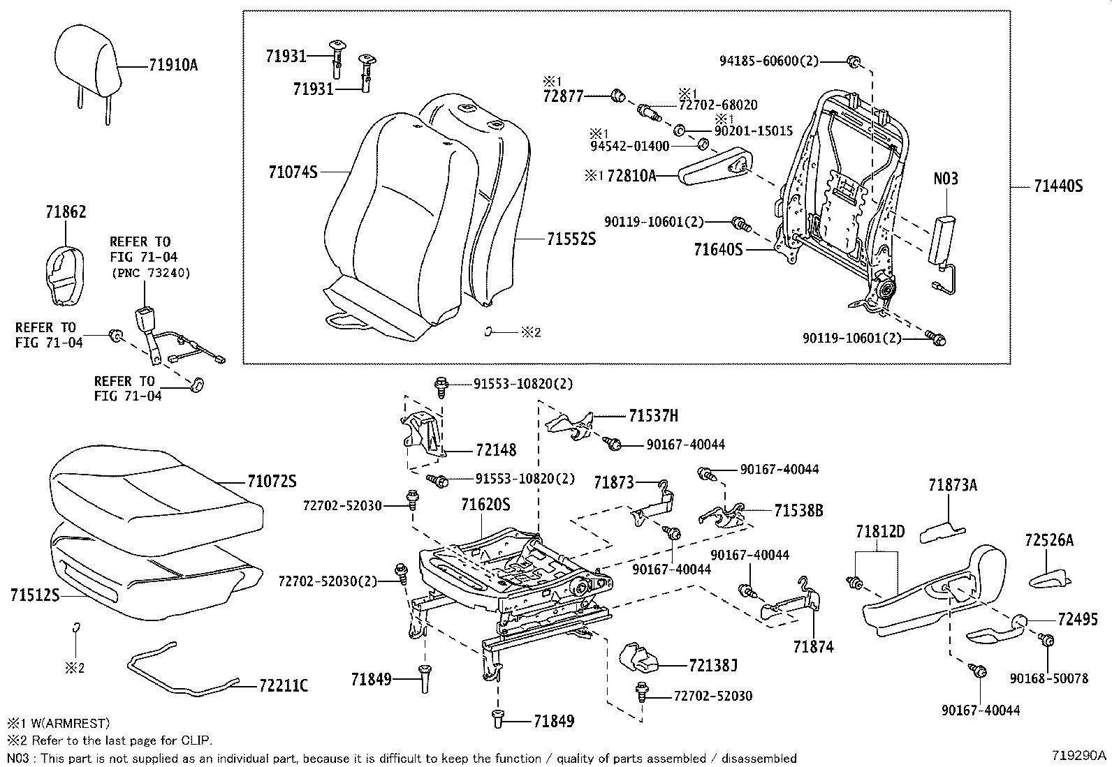 Asiento delantero y riel del asiento