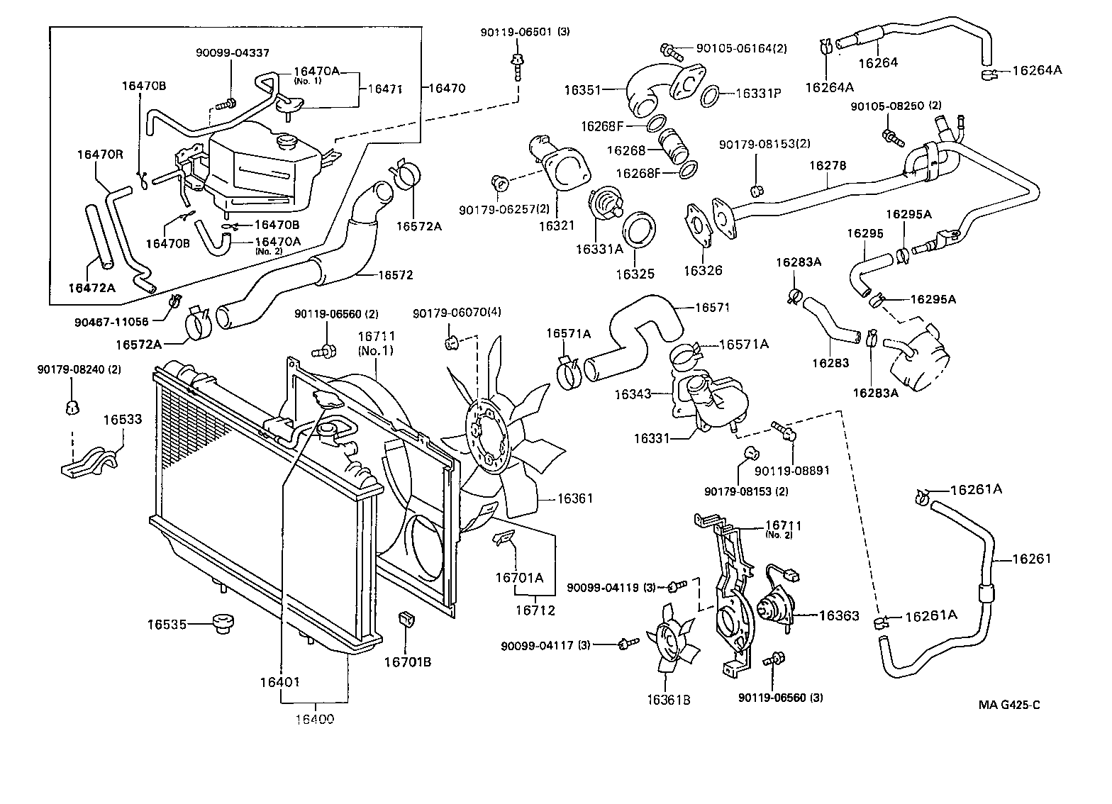 Radiator Water Outlet