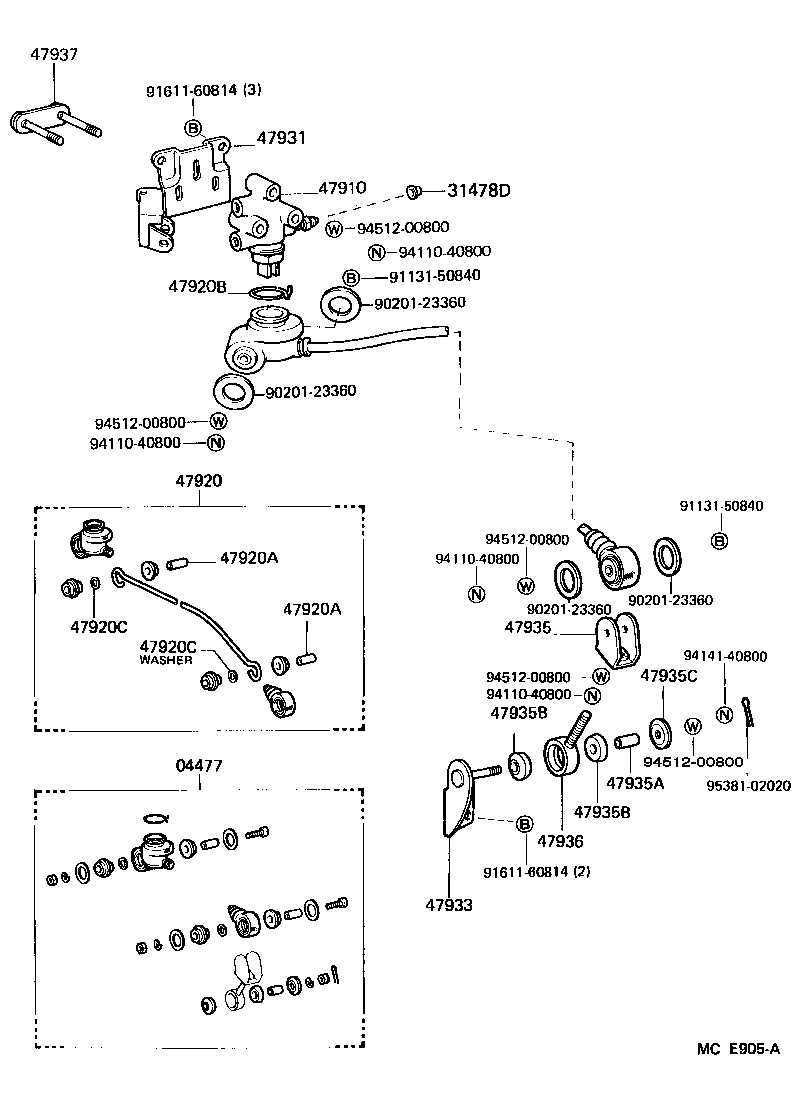 Abrazadera del tubo de freno